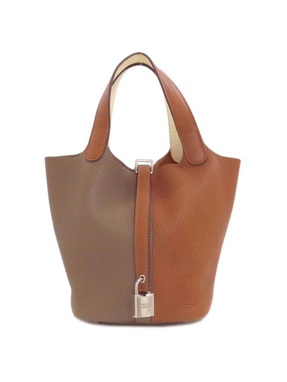 Hermes Picotin Lock PM Casaque de Silver Handbag Taurillon Clemence